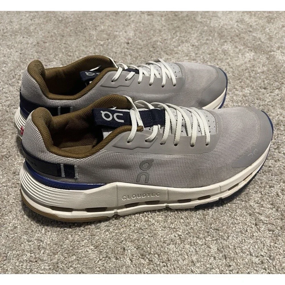 On Cloudnova Form 2 Womens Size 7 Silver Gray Athletic Running Shoes Sneakers
